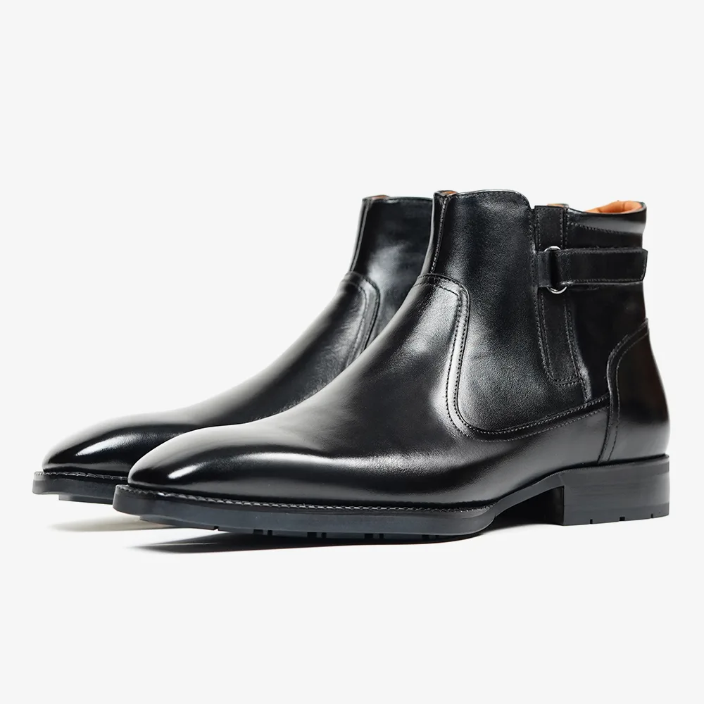 PATINASTAR Premium Hand‑Burnished Full‑Grain Leather Jodhpur Boots Shoes