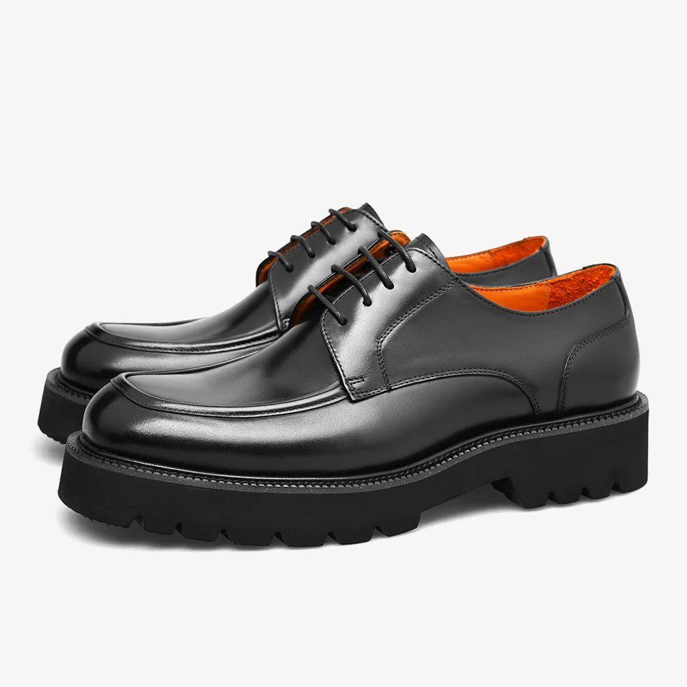 PATINASTAR Chunky Sole Derby Leather Shoes