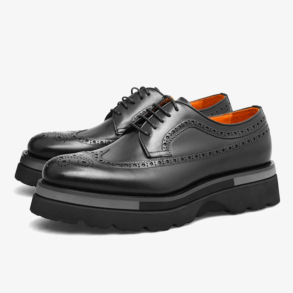 PATINASTAR Heritage Wingtip Leather Derby Shoes