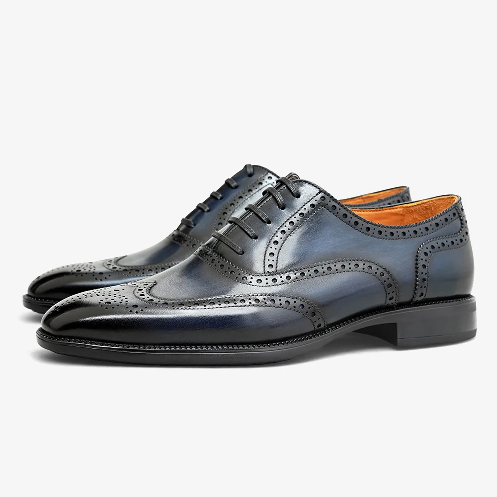 PATINASTAR Antique Wingtip Patina Oxford Shoes