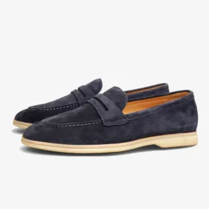 PATINASTAR Men’s Penny Slip‑On Casual Suede Loafers Shoes